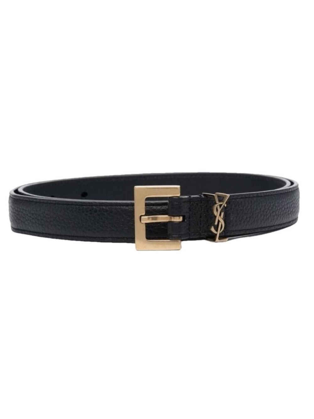 SAINT LAURENT YSL logo leather belt size 95